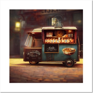 Steampunk Tokyo Ramen Food Truck Posters and Art